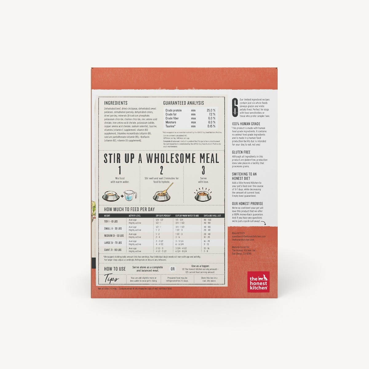 The Honest Kitchen - Dehydrated - Limited Ingredient Beef Recipe (Dog Food)